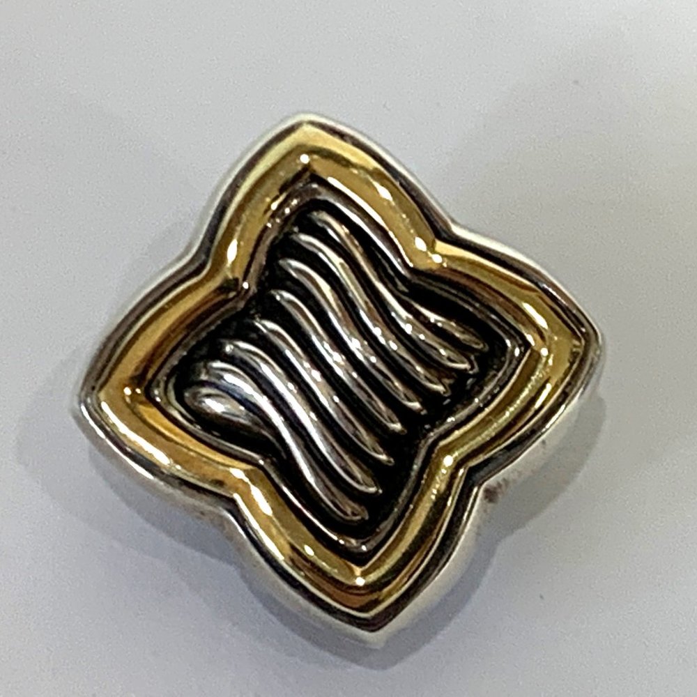 DAVID YURMAN Quatrefoil Earrings in Sterling Silver and 18K Yellow - Picture 7 of 16